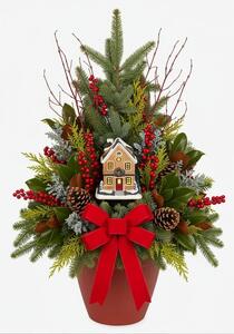 Wed Dec 02 Christmas Village Porch Pot 261202101